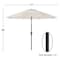 Nature Spring Nature Spring 9-Foot Patio Umbrella-Auto Tilt, Tan 955772NLW - alternate 3